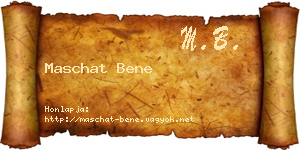 Maschat Bene névjegykártya